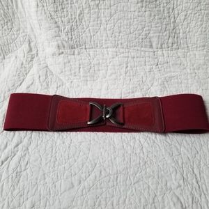 Maroon elastic belt
